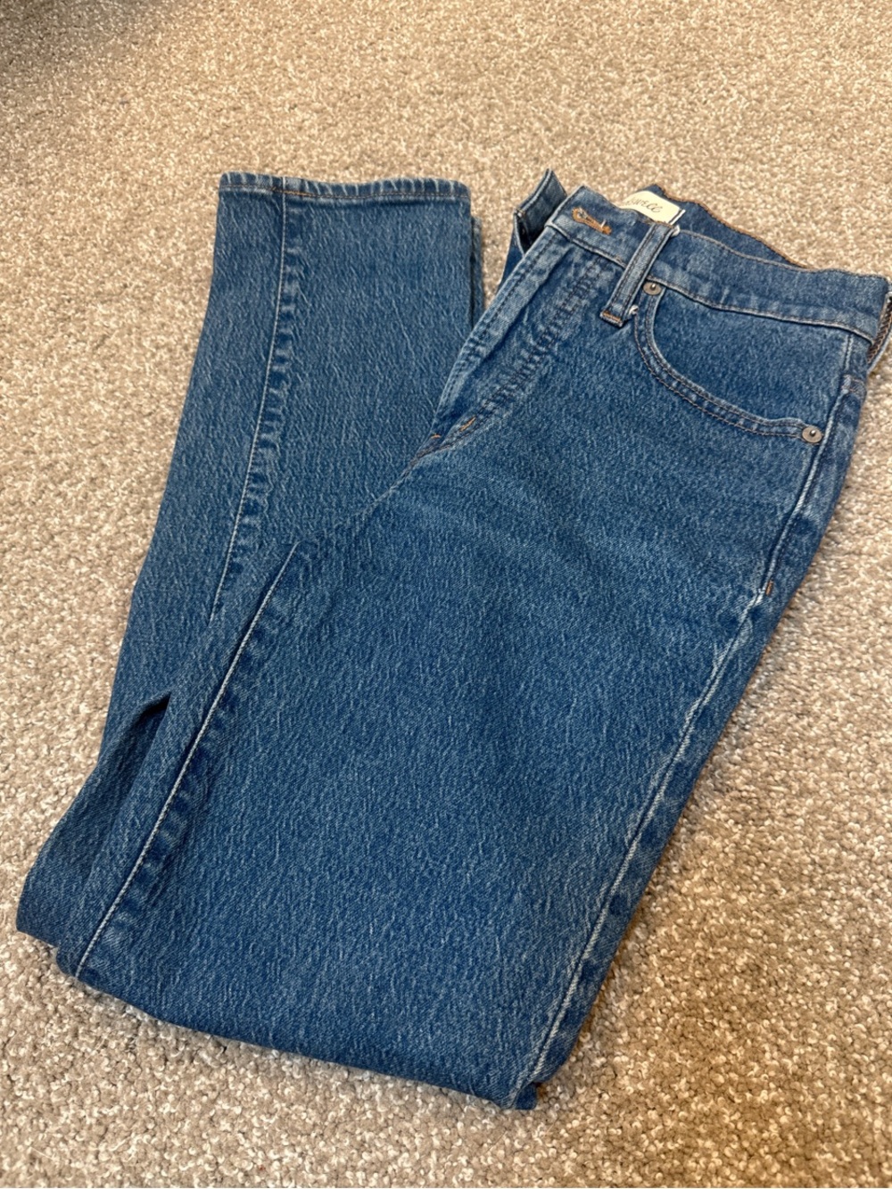 Madewell The Perfect Vintage Jean in Dark Blue Denim